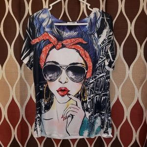 Graphic tee from Fashion Nova size L